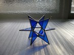 Gwiazdka zawieszka witrażowa (12 el.) 11cm (bl)