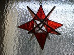 Gwiazdka zawieszka witrażowa (12 el.) 11cm (re)